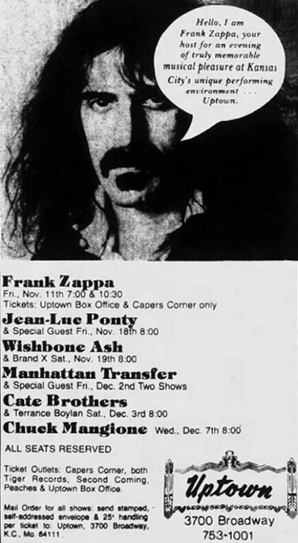 11/11/1977Uptown theater, Kansas City, MO
